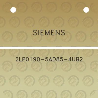 siemens-2lp0190-5ad85-4ub2