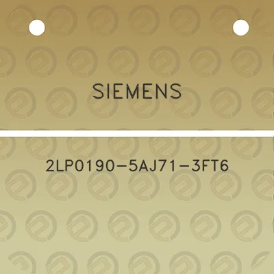 siemens-2lp0190-5aj71-3ft6