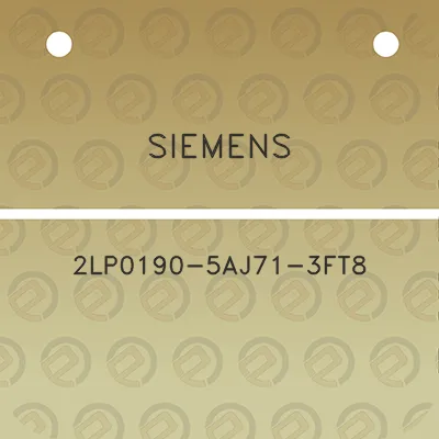 siemens-2lp0190-5aj71-3ft8