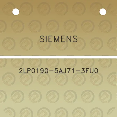 siemens-2lp0190-5aj71-3fu0