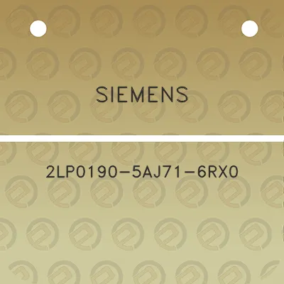 siemens-2lp0190-5aj71-6rx0