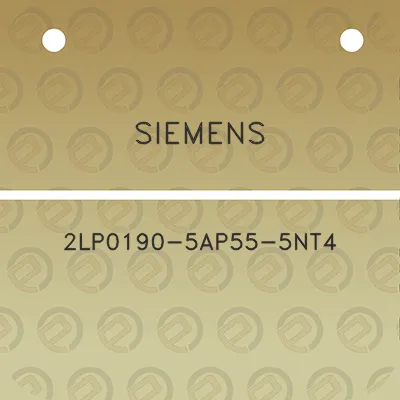 siemens-2lp0190-5ap55-5nt4