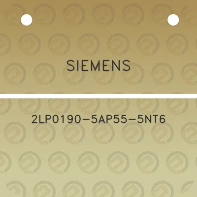 siemens-2lp0190-5ap55-5nt6