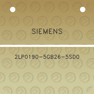 siemens-2lp0190-5gb26-5sd0