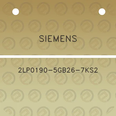 siemens-2lp0190-5gb26-7ks2