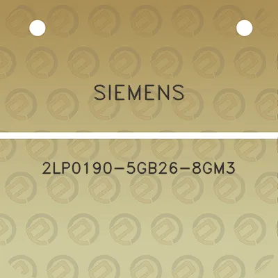 siemens-2lp0190-5gb26-8gm3