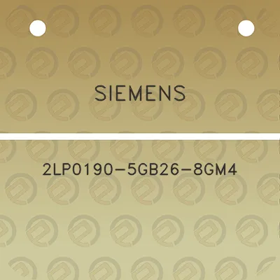 siemens-2lp0190-5gb26-8gm4