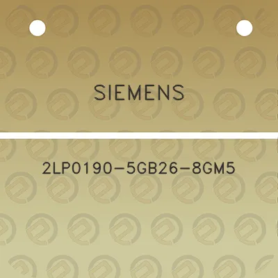 siemens-2lp0190-5gb26-8gm5