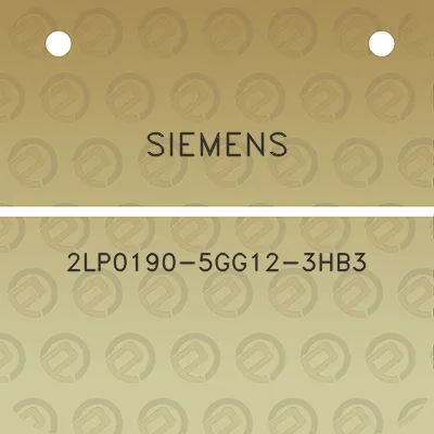 siemens-2lp0190-5gg12-3hb3