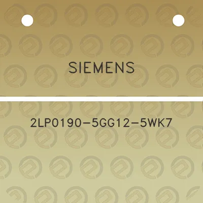 siemens-2lp0190-5gg12-5wk7