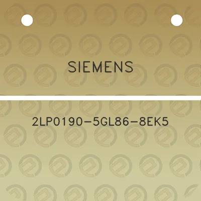 siemens-2lp0190-5gl86-8ek5