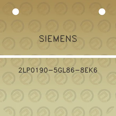 siemens-2lp0190-5gl86-8ek6