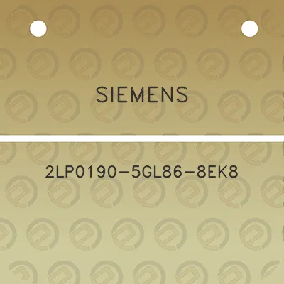 siemens-2lp0190-5gl86-8ek8