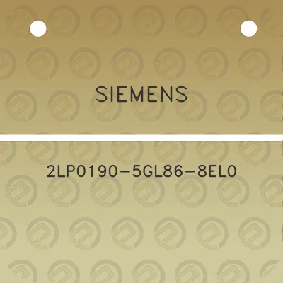 siemens-2lp0190-5gl86-8el0