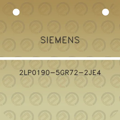 siemens-2lp0190-5gr72-2je4