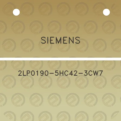 siemens-2lp0190-5hc42-3cw7