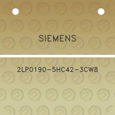 siemens-2lp0190-5hc42-3cw8