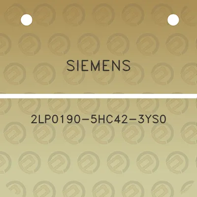 siemens-2lp0190-5hc42-3ys0