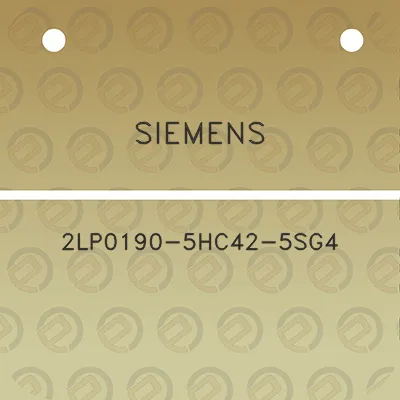 siemens-2lp0190-5hc42-5sg4