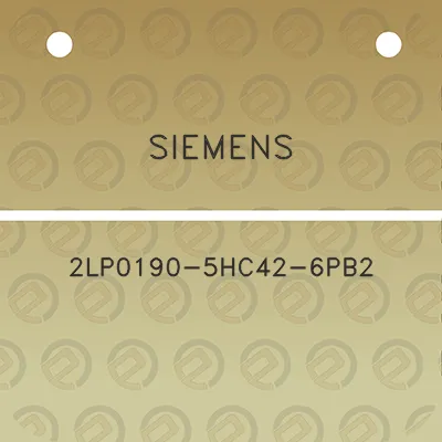 siemens-2lp0190-5hc42-6pb2