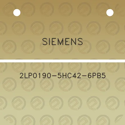 siemens-2lp0190-5hc42-6pb5