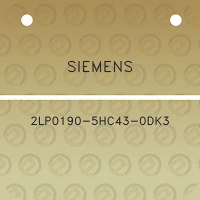 siemens-2lp0190-5hc43-0dk3