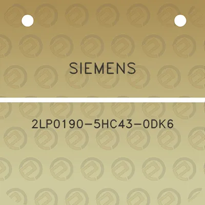 siemens-2lp0190-5hc43-0dk6