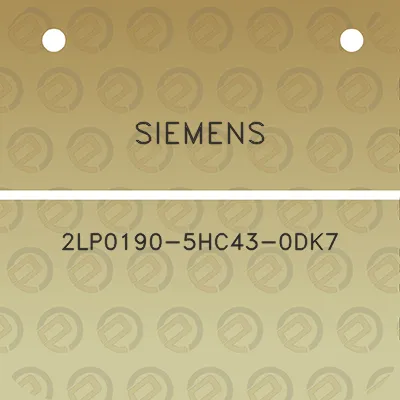 siemens-2lp0190-5hc43-0dk7