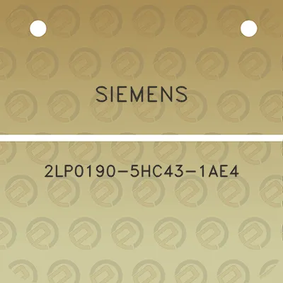 siemens-2lp0190-5hc43-1ae4