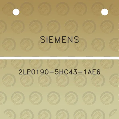 siemens-2lp0190-5hc43-1ae6