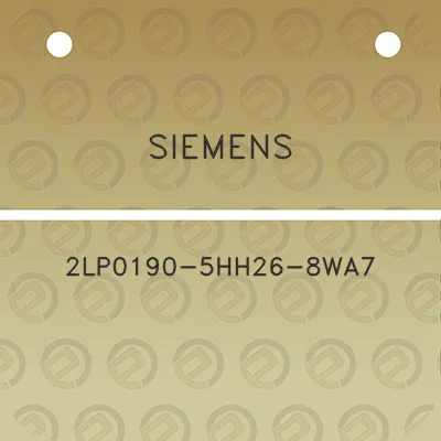 siemens-2lp0190-5hh26-8wa7