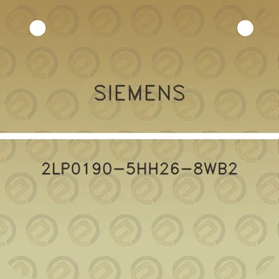 siemens-2lp0190-5hh26-8wb2