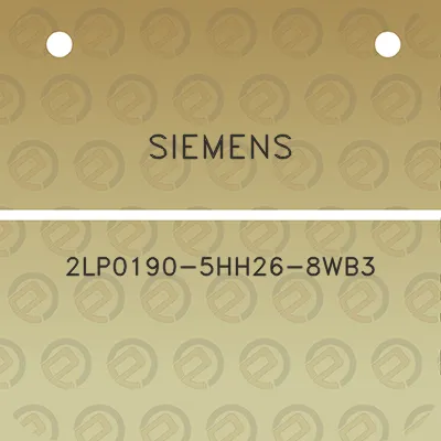 siemens-2lp0190-5hh26-8wb3