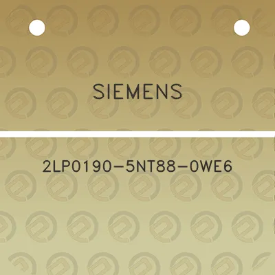 siemens-2lp0190-5nt88-0we6