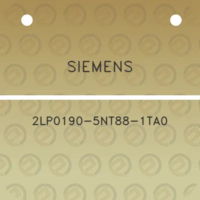 siemens-2lp0190-5nt88-1ta0