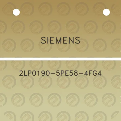 siemens-2lp0190-5pe58-4fg4