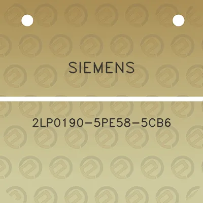 siemens-2lp0190-5pe58-5cb6