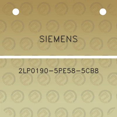 siemens-2lp0190-5pe58-5cb8