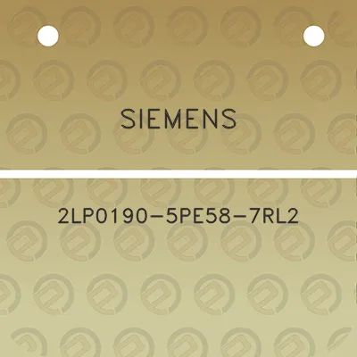 siemens-2lp0190-5pe58-7rl2