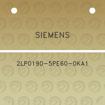 siemens-2lp0190-5pe60-0ka1