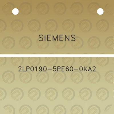 siemens-2lp0190-5pe60-0ka2