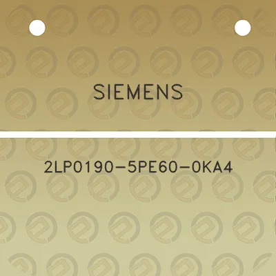 siemens-2lp0190-5pe60-0ka4