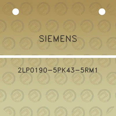 siemens-2lp0190-5pk43-5rm1