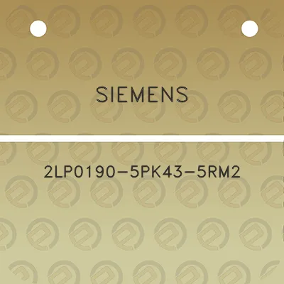 siemens-2lp0190-5pk43-5rm2