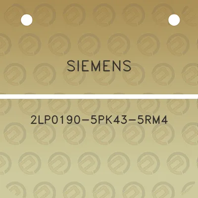 siemens-2lp0190-5pk43-5rm4