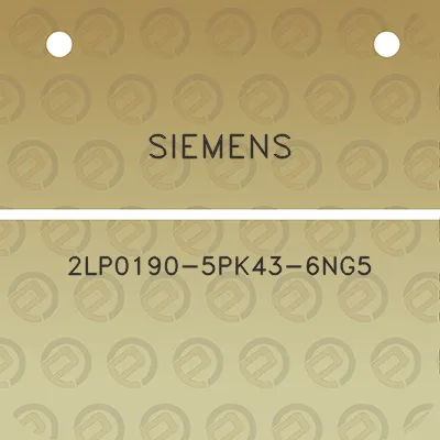 siemens-2lp0190-5pk43-6ng5