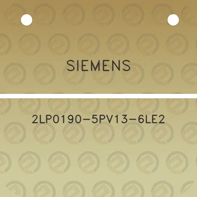 siemens-2lp0190-5pv13-6le2