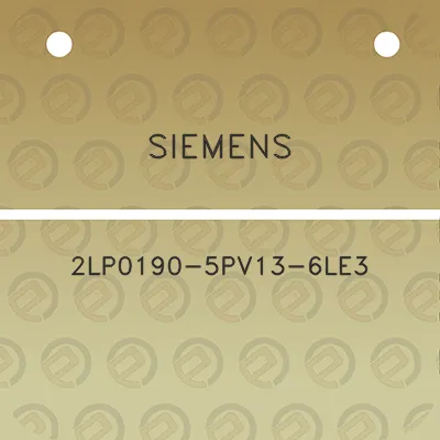 siemens-2lp0190-5pv13-6le3