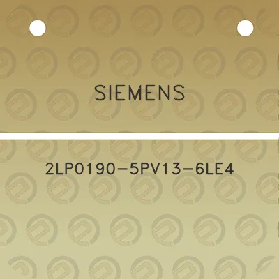 siemens-2lp0190-5pv13-6le4