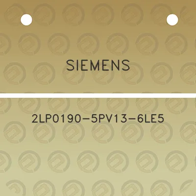 siemens-2lp0190-5pv13-6le5